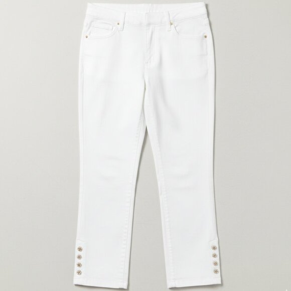 NWT Belle by Kim Gravel White Pearls Just Want to Have Fun Ponte Pant 14 - Picture 7 of 13